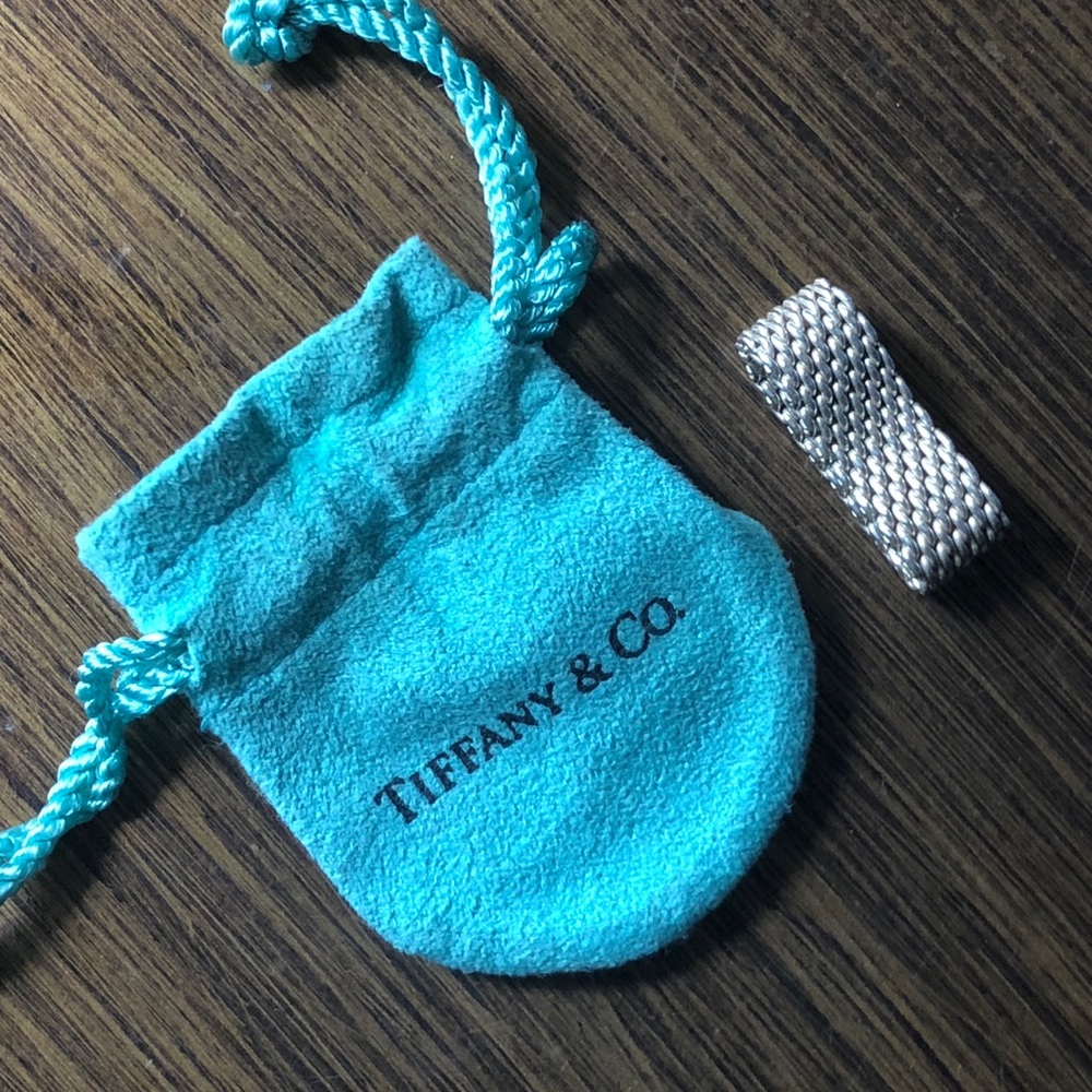Tiffany & Co. Somerset Sterling Mesh Chain Ring